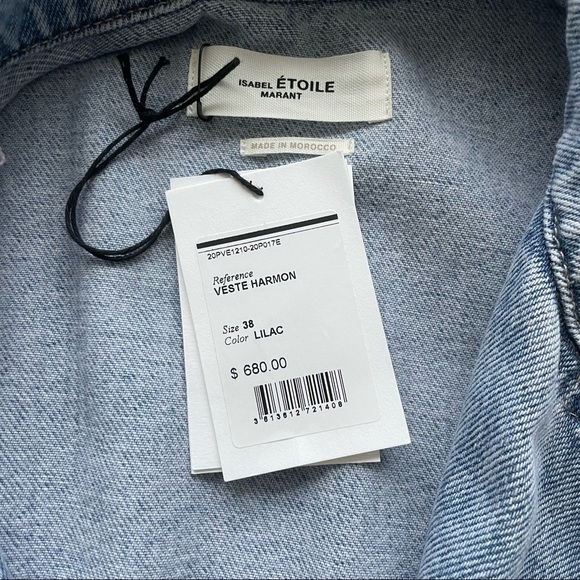 Isabel Marant Étoile Harmon Denim Jacket in Lilac - Picture 15 of 15